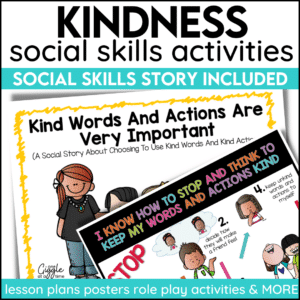 Kindness Social Story & Social Skills Activities Self Regulation & Self Control Activities