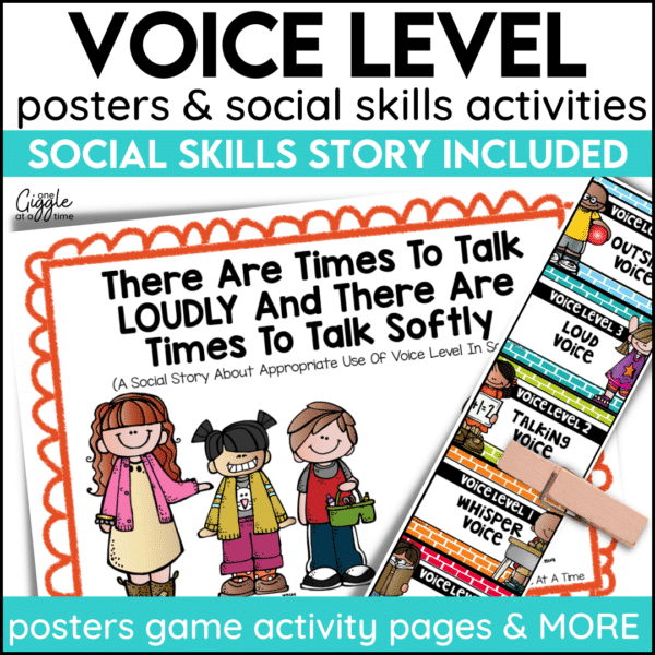 voice level posters and social skills activities