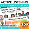 Active Listening Social Story SEL Activities Listening Skills Special Education