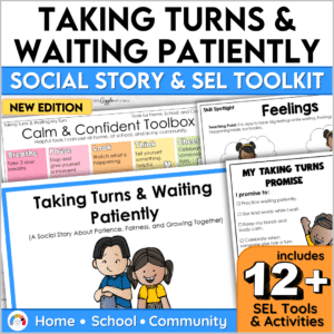 taking turns & waiting patiently social story & sel toolkit