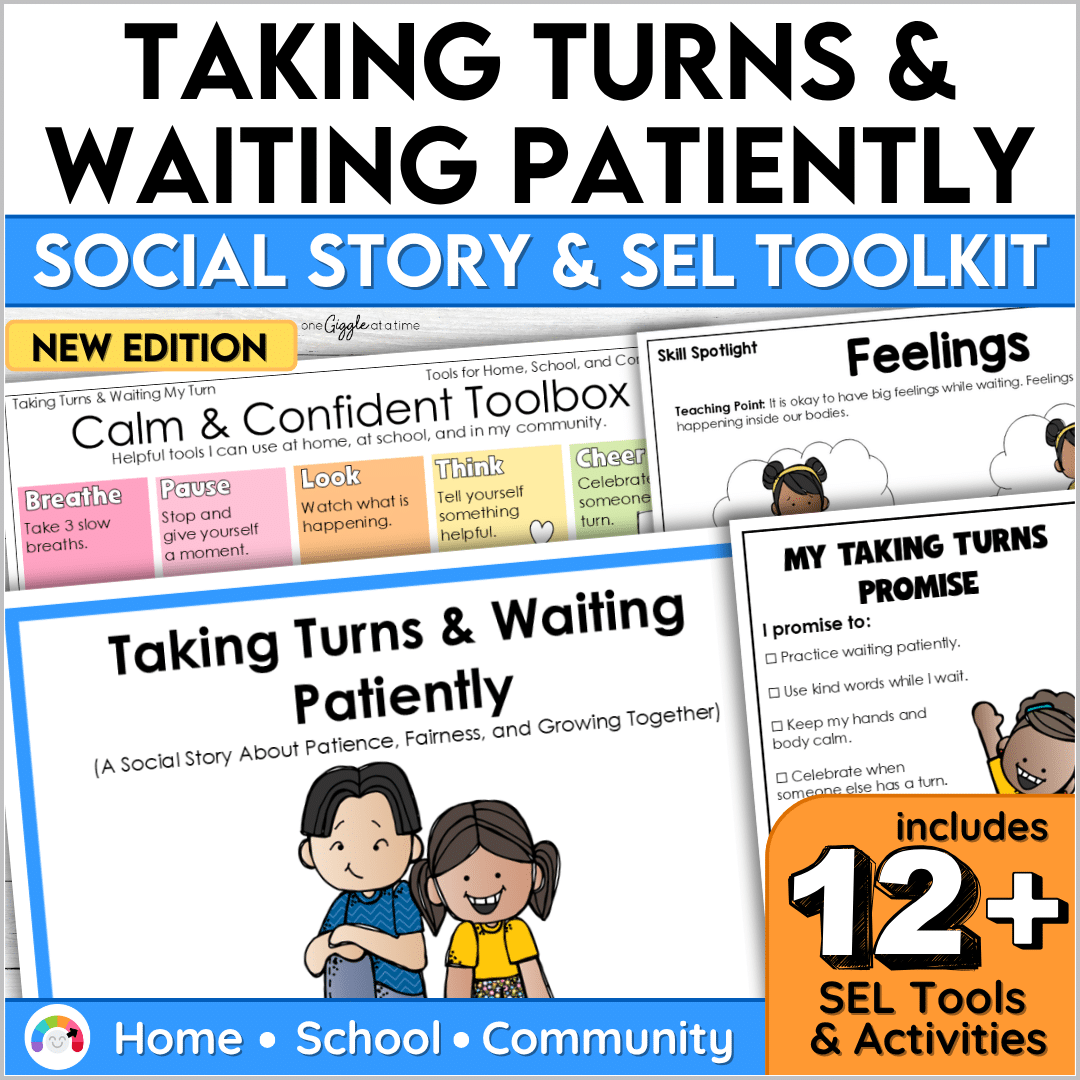 taking turns & waiting patiently social story & sel toolkit