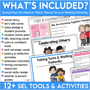 taking turns & waiting patiently social story & sel toolkit taking turns & waiting patiently social story & sel toolkit