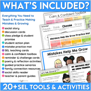 Making Mistakes Social Story & SEL Activities Making Mistakes Social Story & SEL Activities