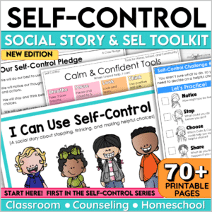 Self Control Social Story SEL Activities Emotional Regulation Managing Behavior