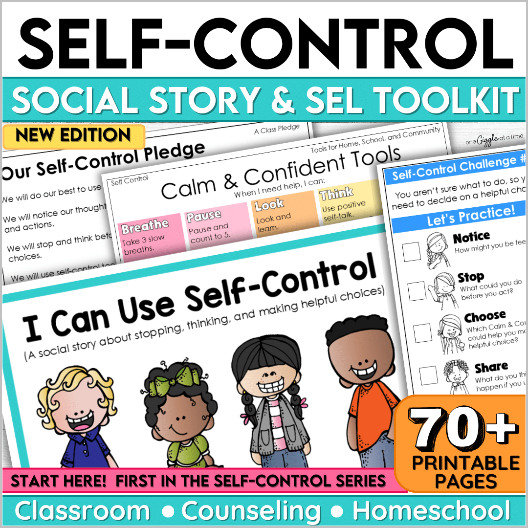 Self Control Social Story SEL Activities Emotional Regulation Managing Behavior