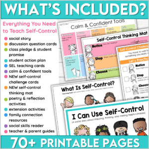 Self Control Social Story SEL Activities Emotional Regulation Managing Behavior Self Control Social Story SEL Activities Emotional Regulation Managing Behavior