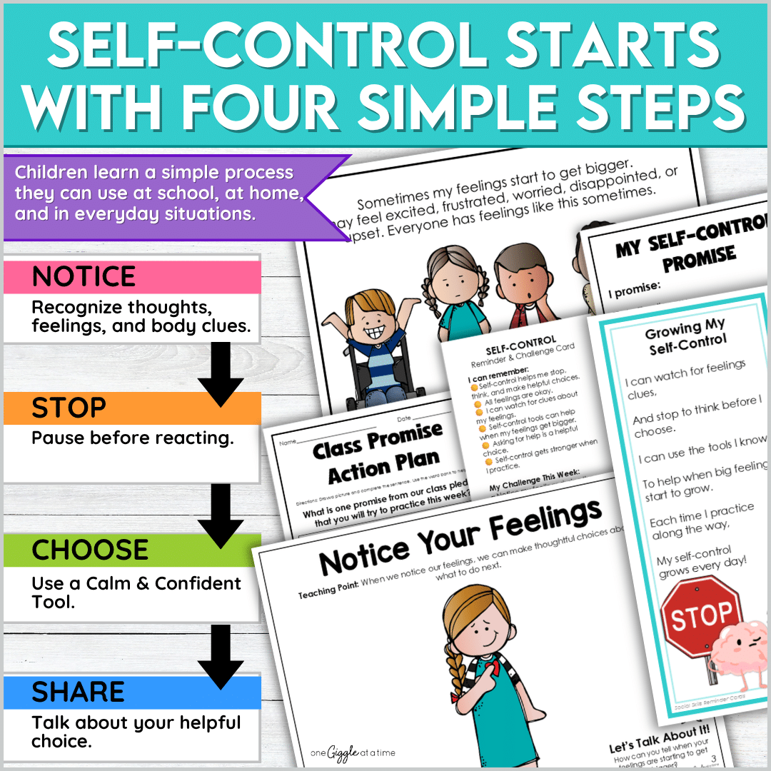 Self-Control Social Story SEL Activities Emotional Regulation Managing Behavior - Image 3