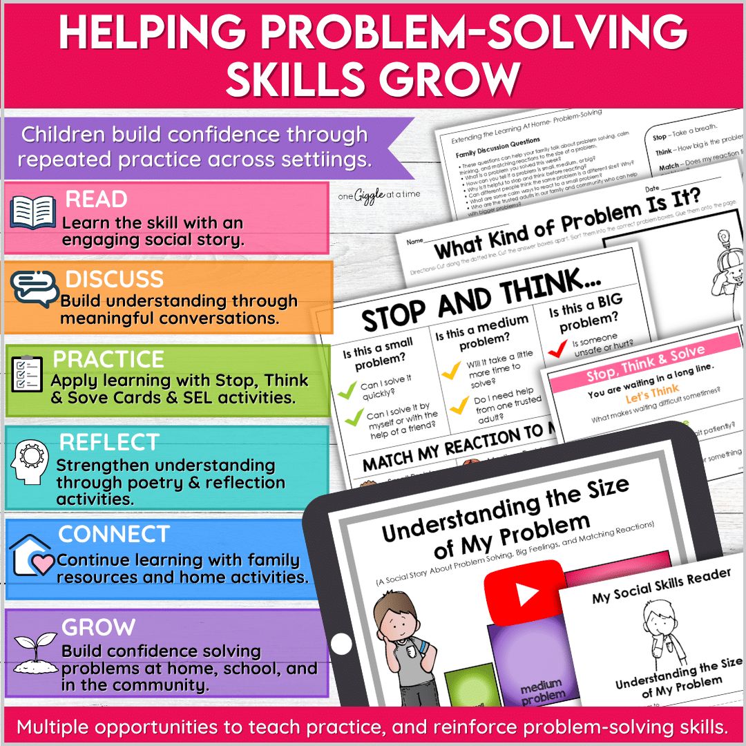 size of the Problem Social Story Emotional Regulation Coping Skills Activities - Image 4