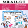 separation anxiety social story and social skills activities skills taught