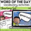 Word of the Day Vocabulary Activities Yearlong Set K-4