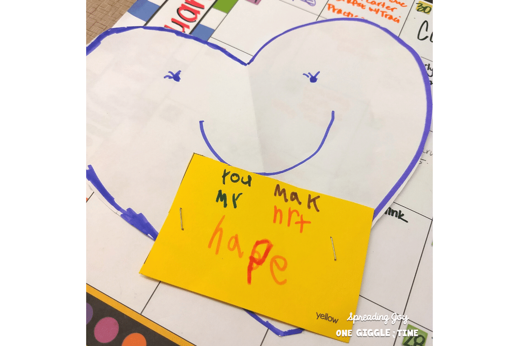 sweet note written by a studen