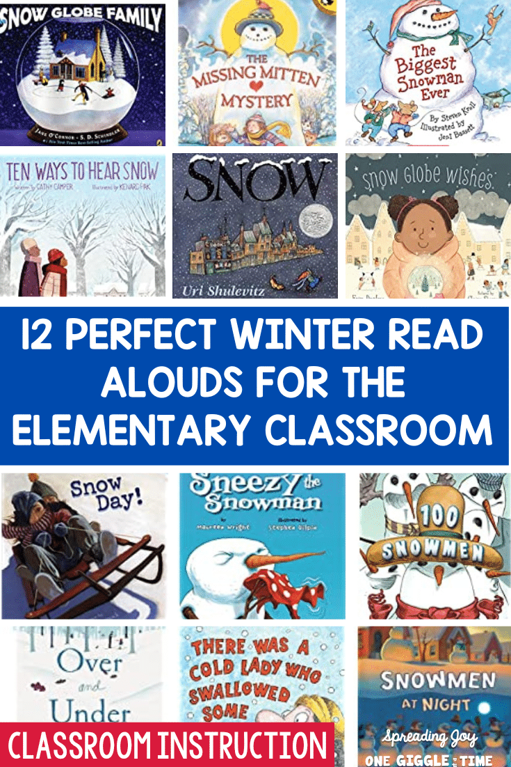 12 winter children's book covers, winter activities elementary classroom