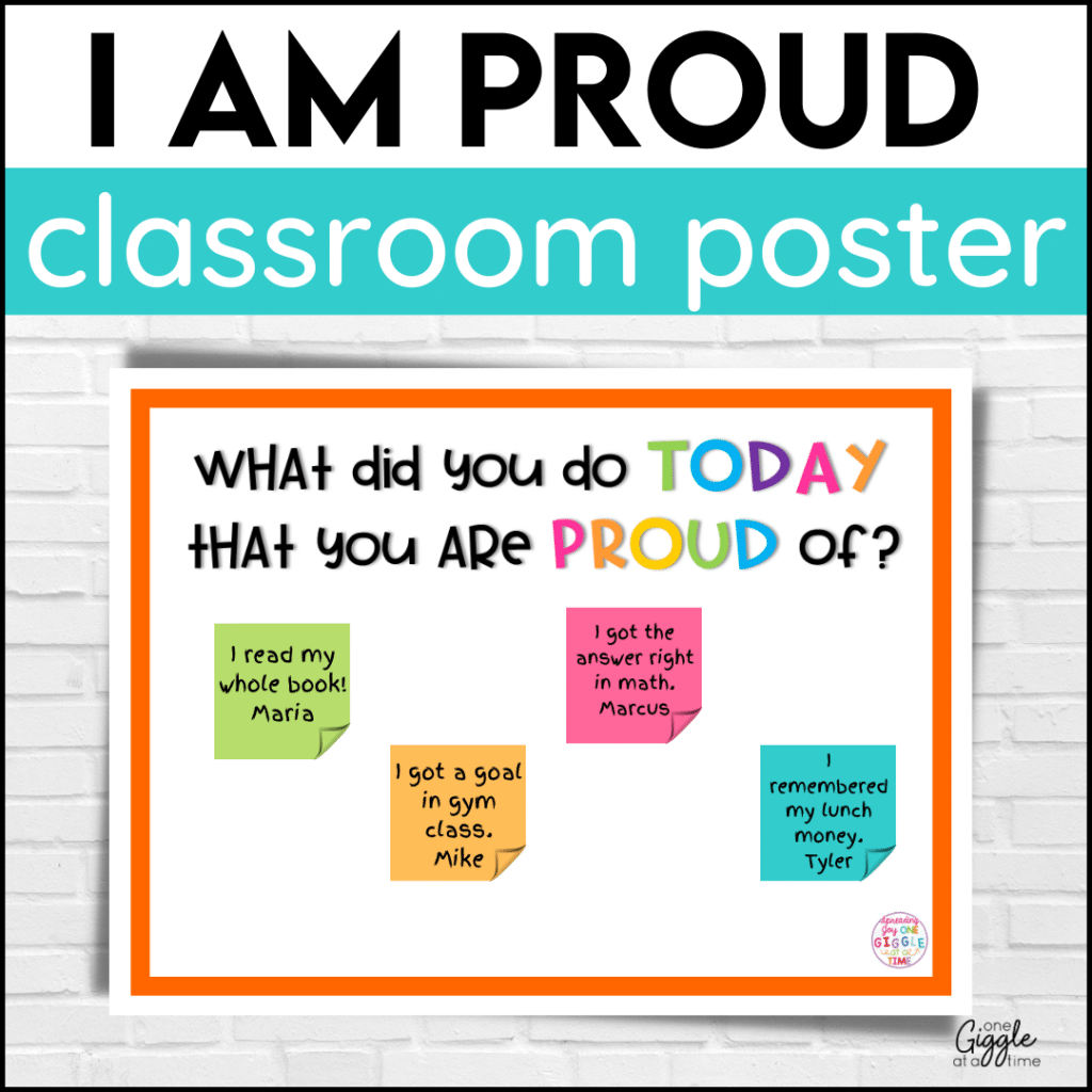 I am proud classroom poster freebie