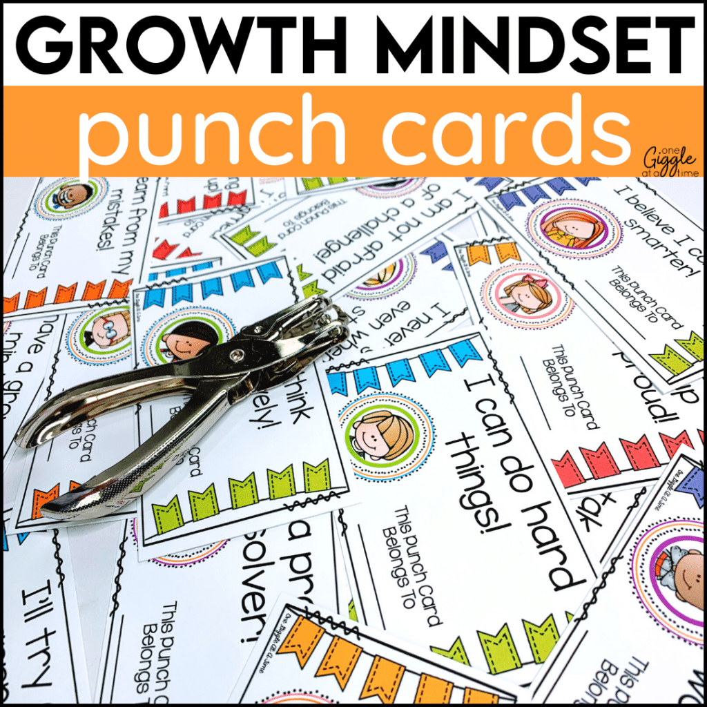 growth mindset punch cards