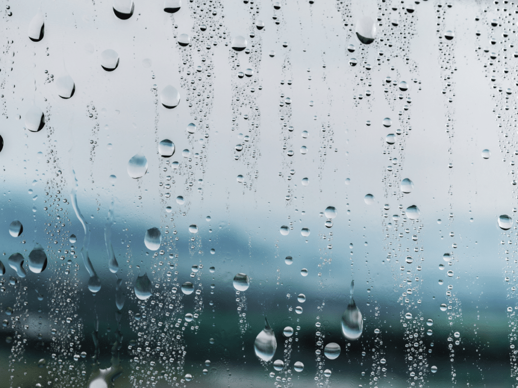 rain running down window 1