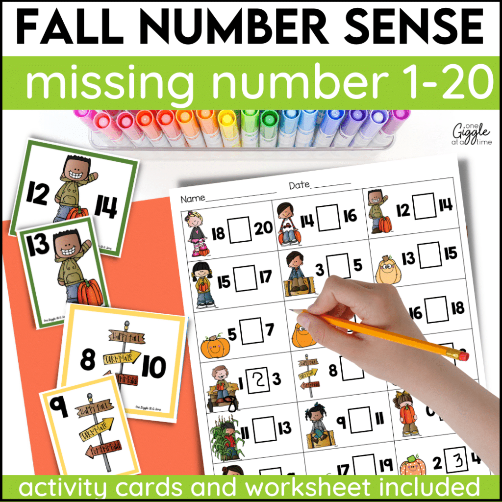 Fall Number Sense 0-20 Activity