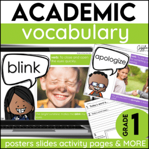 Academic Vocabulary Words for 1st Graders Tier 2  Core Vocabulary ESL ELL