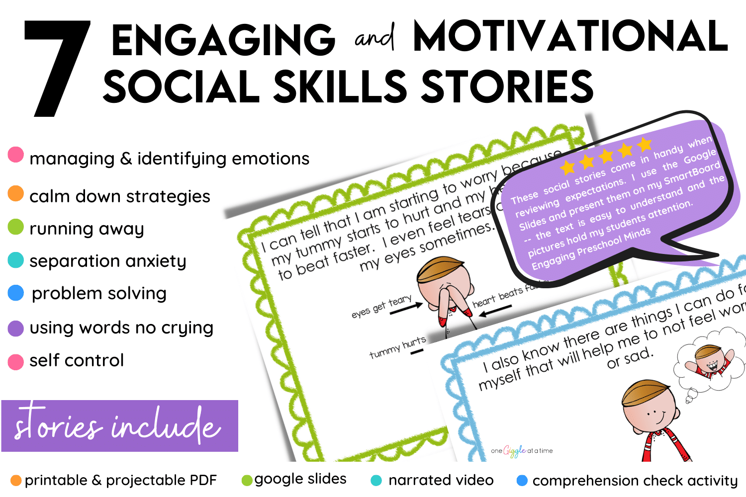 social skills story bundle for emotional regulation