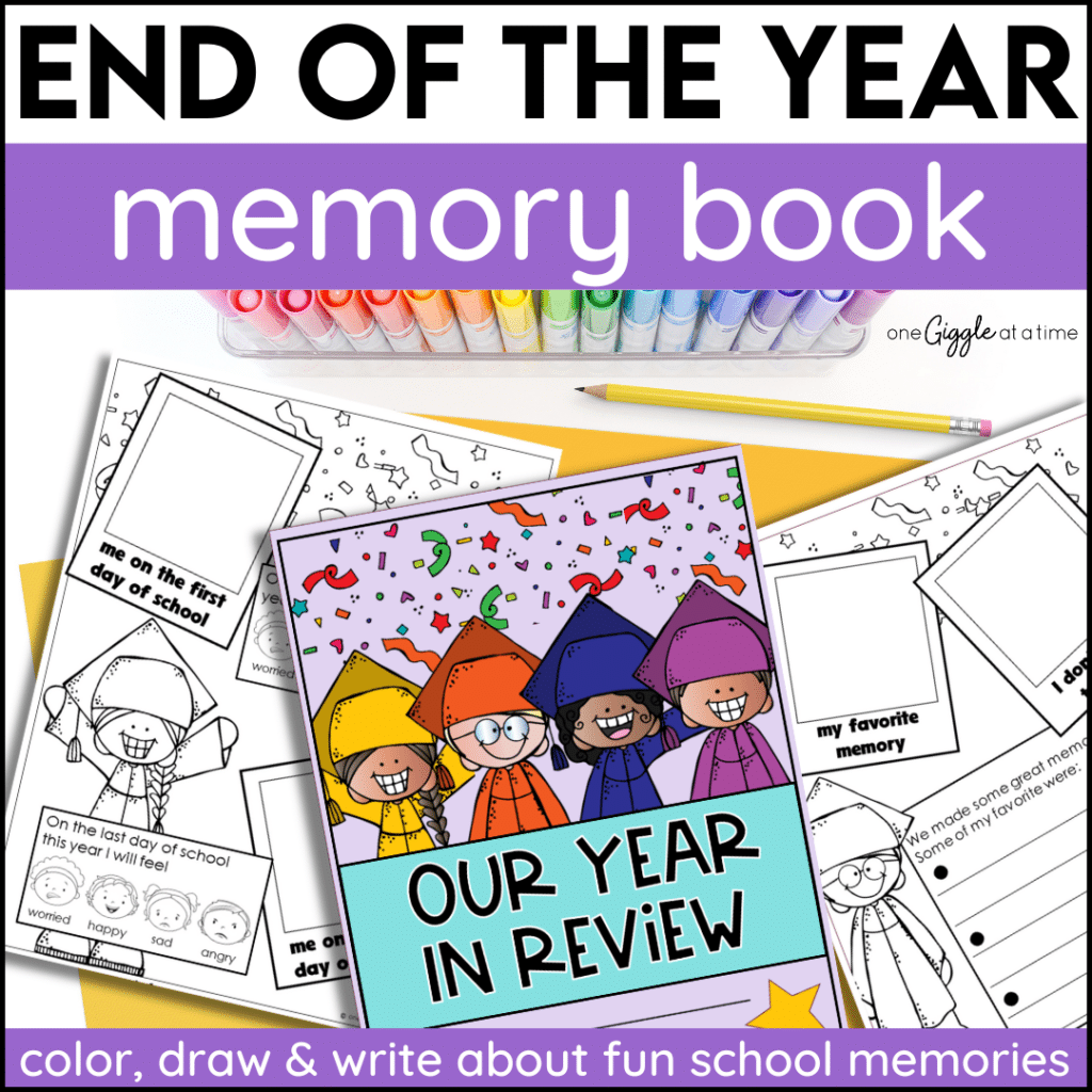 end of the year memory book freebie