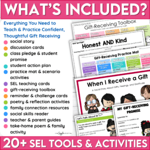 Receiving Gifts Social Story & Gratitude SEL Toolkit Feelings & Social Skills