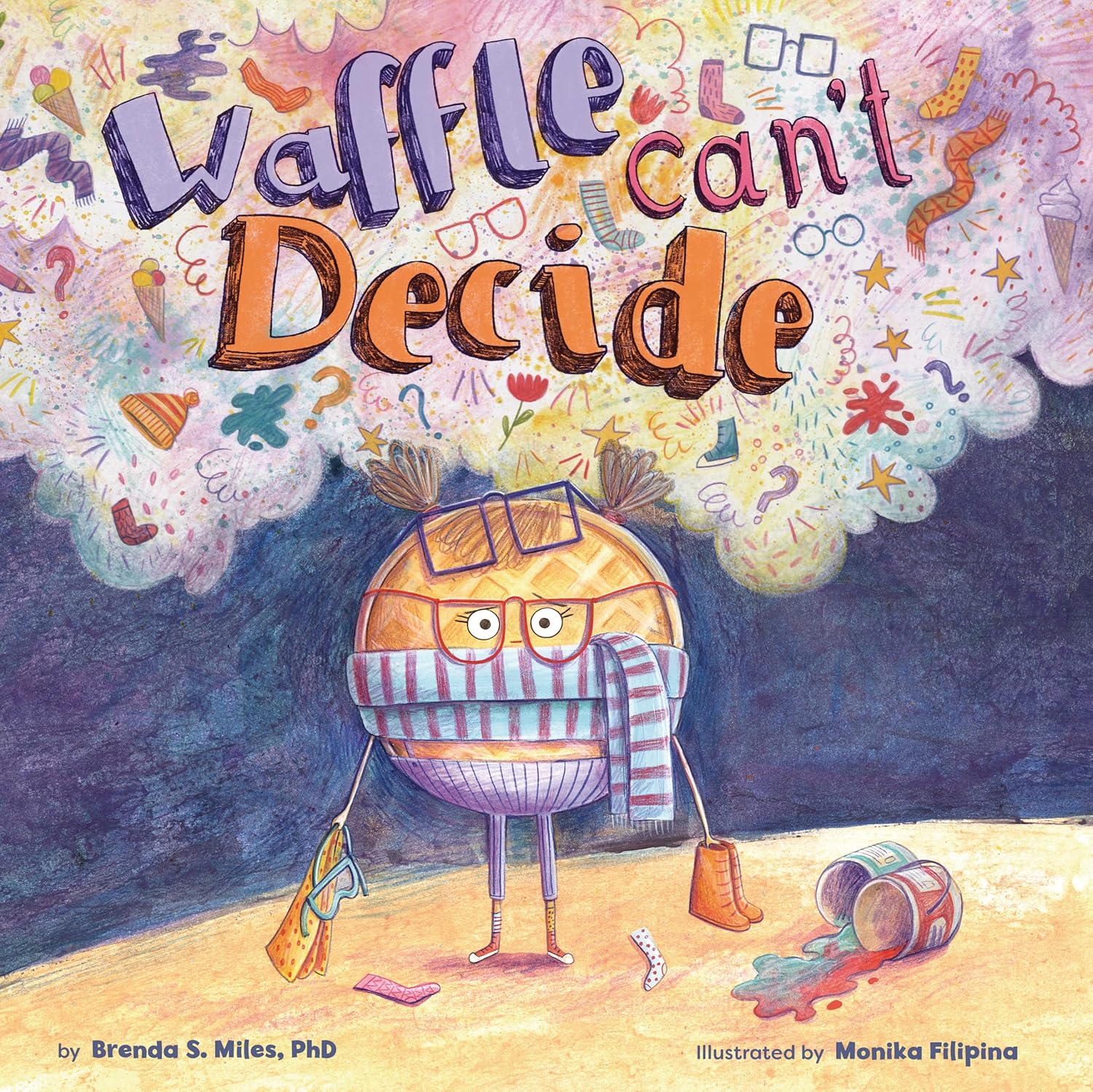 waffle can't decide feelings book for kids