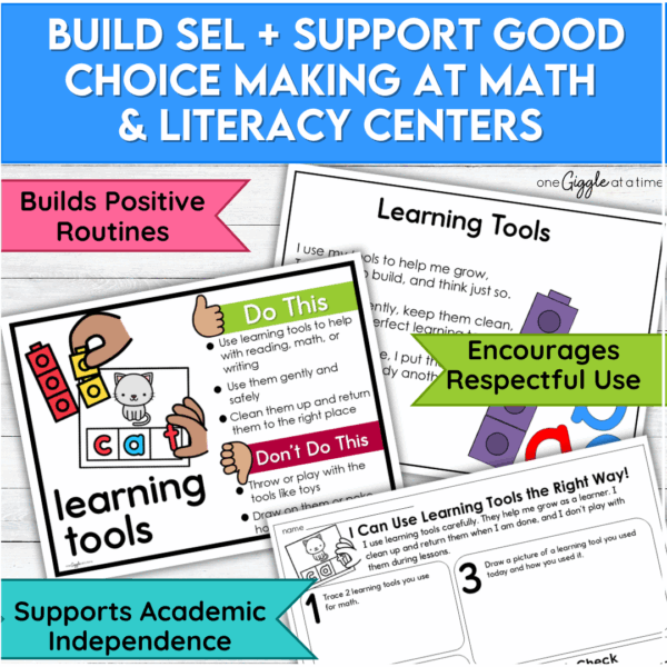 build-sel-and-independence-math-literacy-centers-thumbnail4 Classroom posters and printable poem pages to build SEL, support positive routines, and reinforce expectations at math and literacy centers.