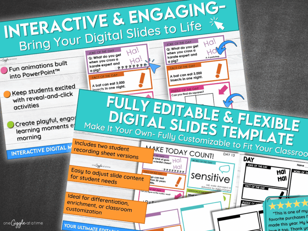 interactive and engaging Morning Meeting slides for students