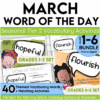March Word of the Day BUNDLE Seasonal Tier 2 Vocabulary Activities