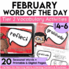 february word of the day vocabulary activities grades 4-6