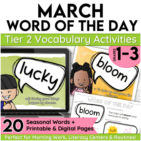 March Word of the Day Seasonal Tier 2 Vocabulary March Word of the Day Seasonal Tier 2 Vocabulary