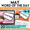 may word of the day vocabulary grades 4-6