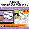 april word of the day tier 2 vocabulary grades 4-6