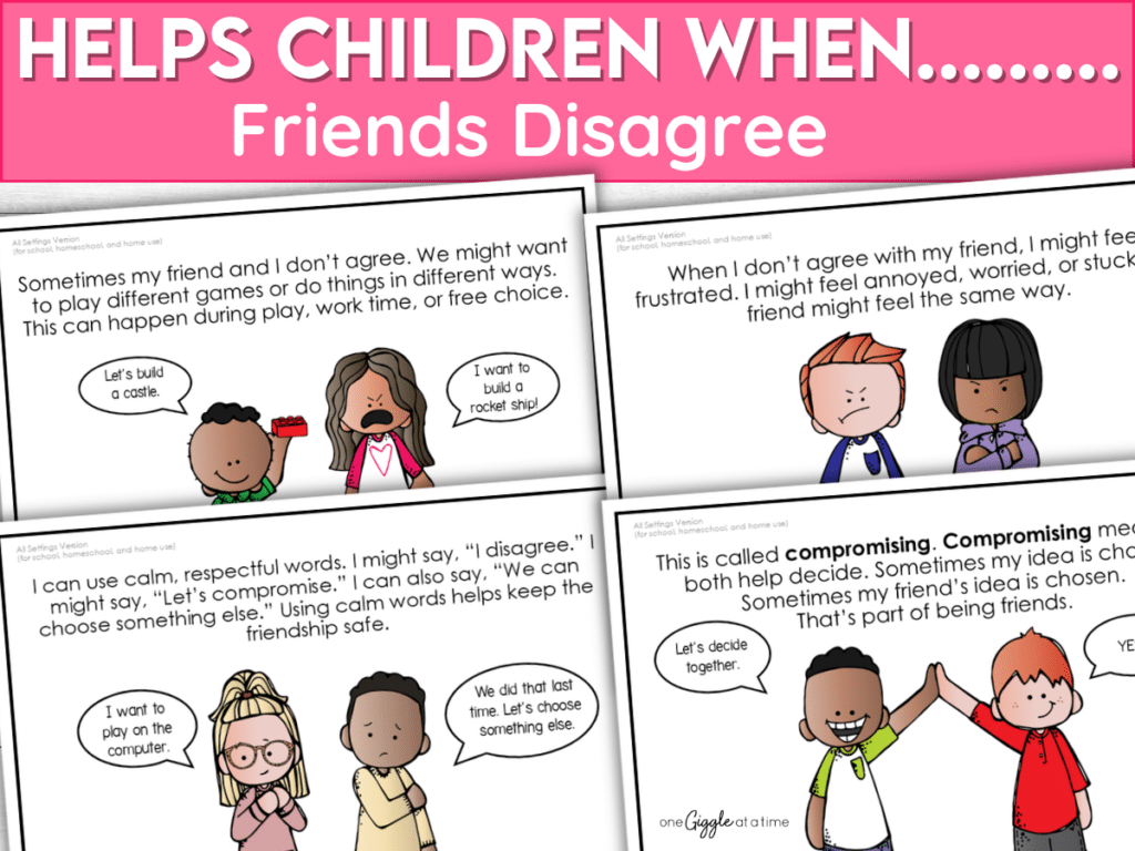social story about friendship disagreements