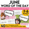 June Word of the Day Bundle Add on Pack