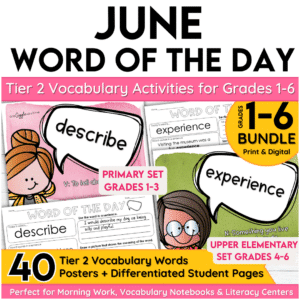 June Word of the Day Bundle Add on Pack
