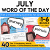 July Word of the Day Vocabulary Bundle