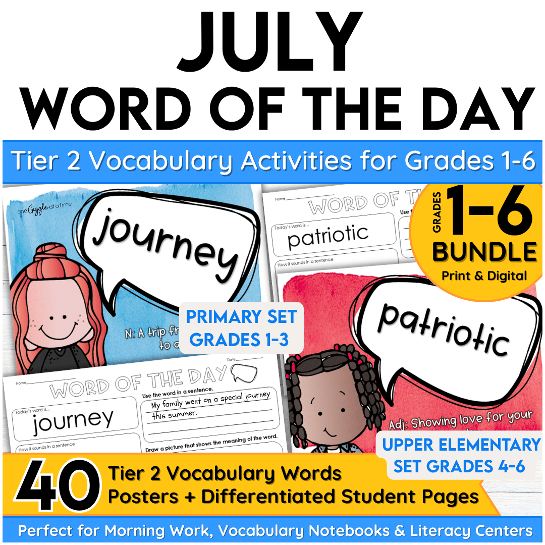 July Word of the Day Vocabulary Bundle
