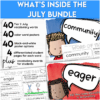 July Word of the Day Vocabulary Bundle