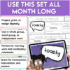 October Word of the Day Vocabulary Add on Bundle for grades 1-6