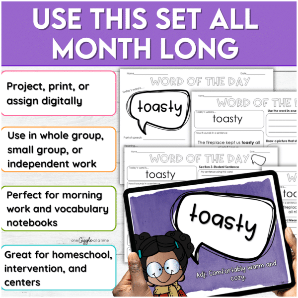 October Word of the Day Vocabulary Add on Bundle for grades 1-6 October Word of the Day Vocabulary Add on Bundle for grades 1-6