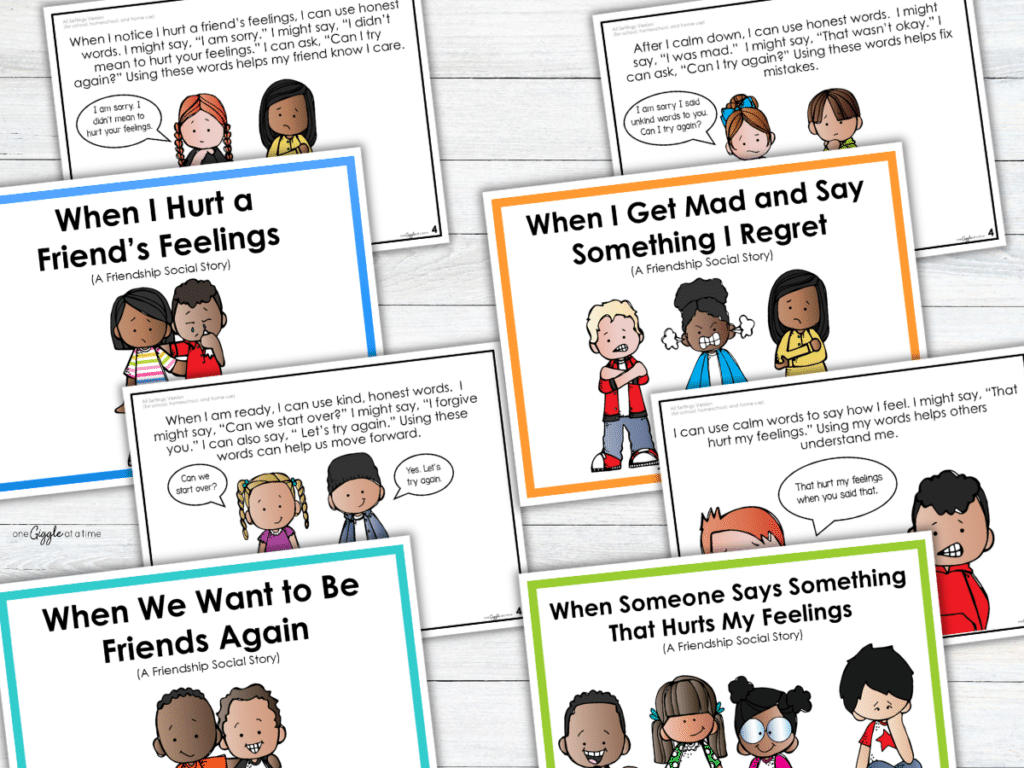 social stories for friendship problems with kids