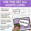 January Word of the Day Bundle Vocabulary Add On Pack for Grades 1-6
