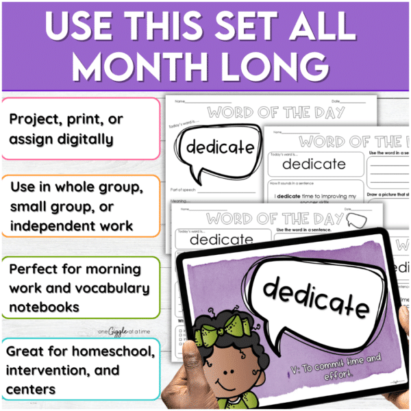 January Word of the Day Bundle Vocabulary Add On Pack for Grades 1-6 January Word of the Day Bundle Vocabulary Add On Pack for Grades 1-6