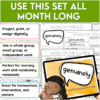 November Word of the Day Vocabulary Add on Bundle for Grades 1-6