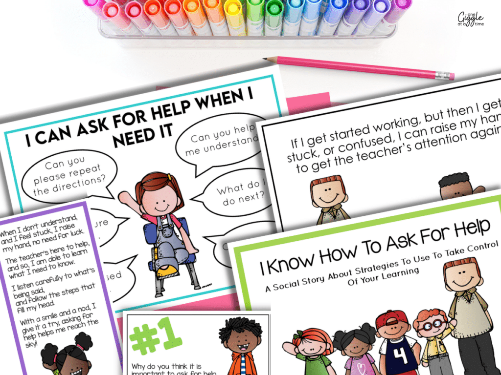 social story about asking for help