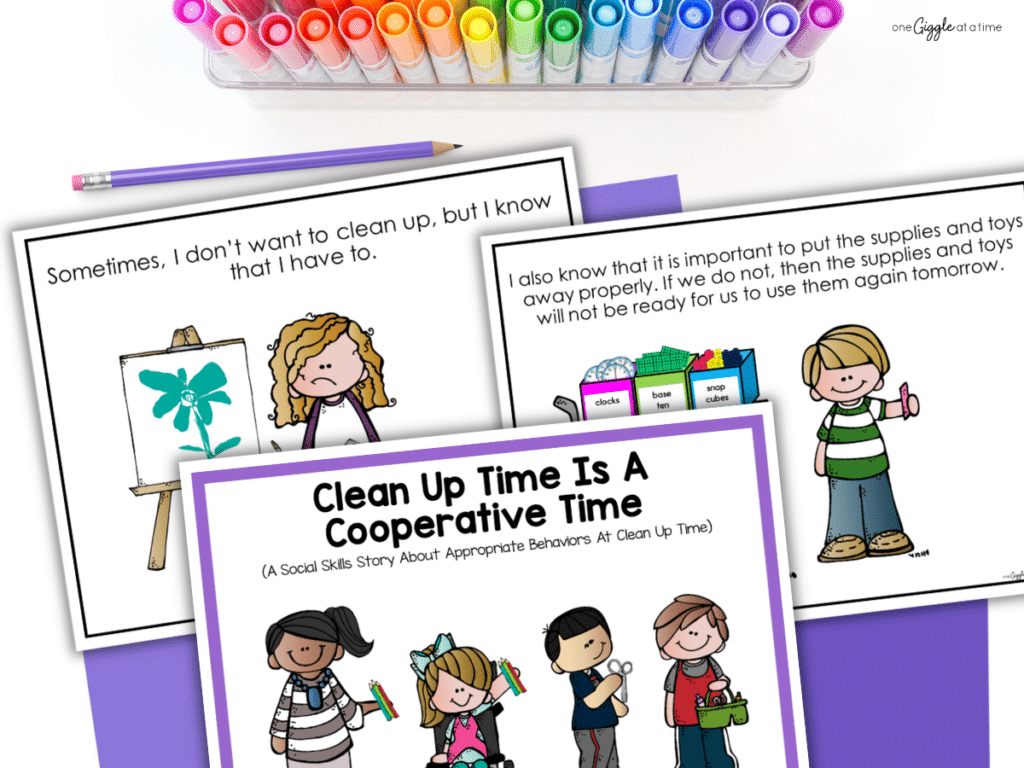 teaching clean up expectations for back to school