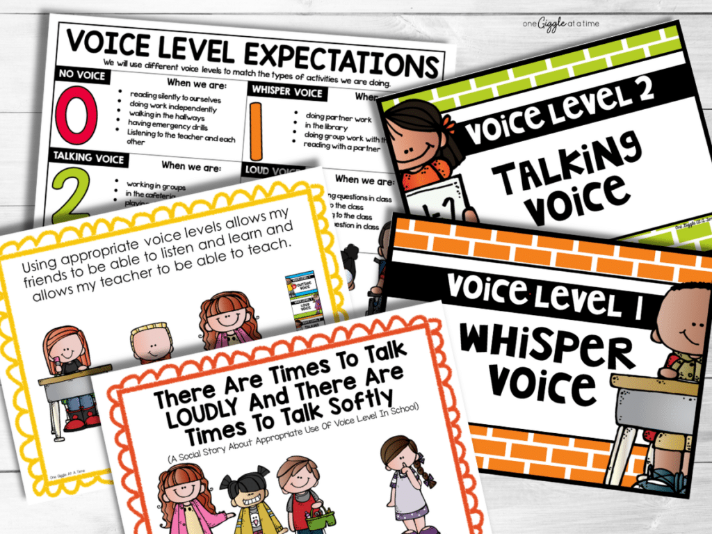 teaching voice levels to students