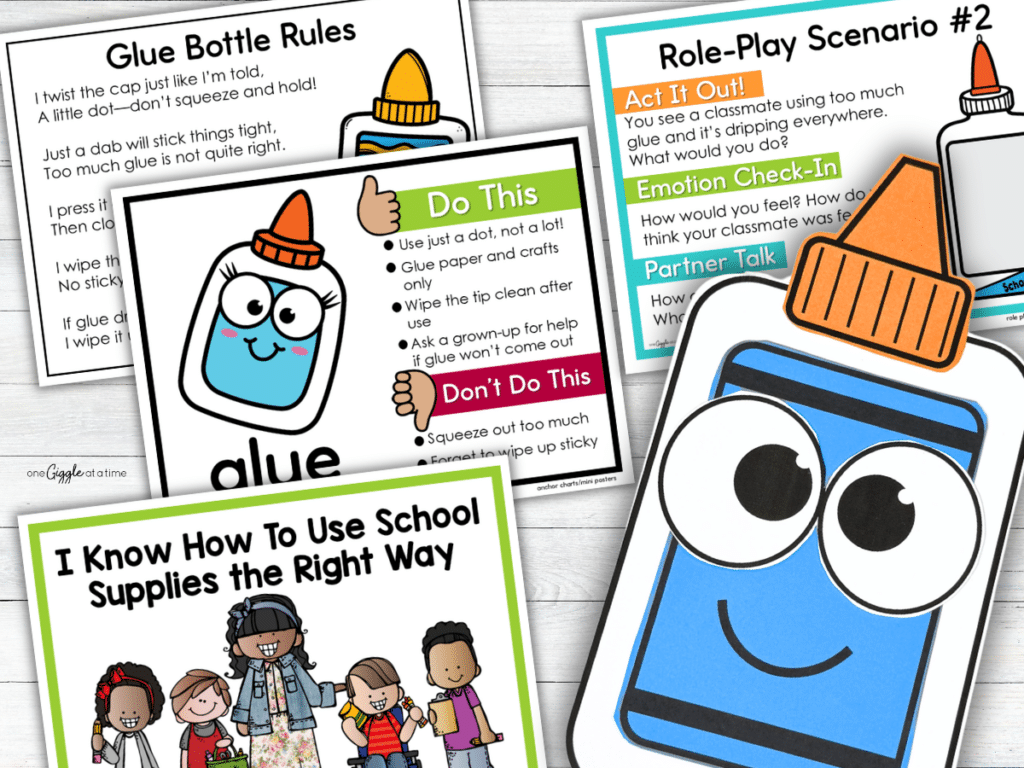 learning how to use school supplies correctly back to school