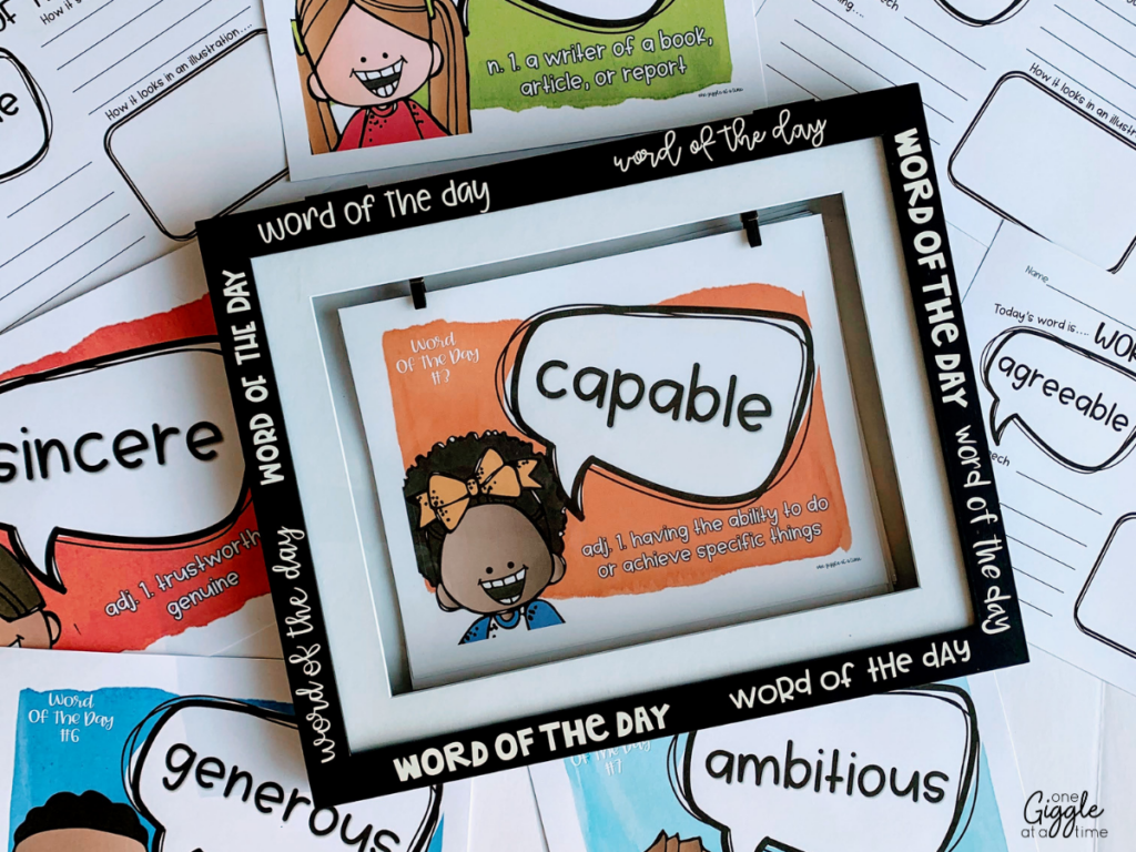 vocabulary word of the day back to school tips for new teachers