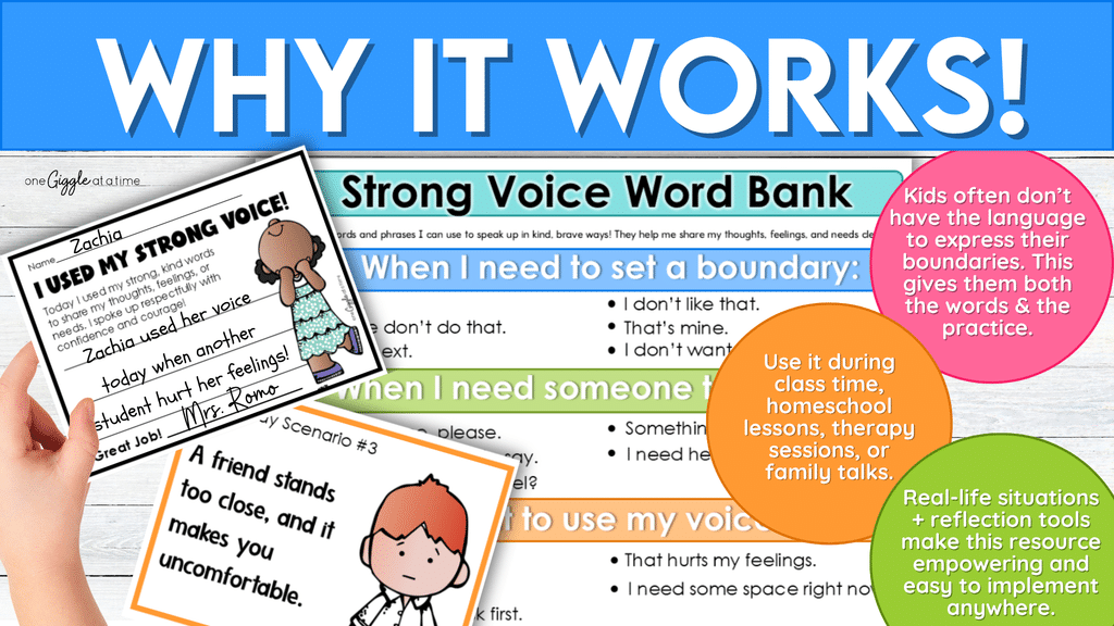 social story and activities for speaking up